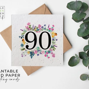 Papier semences FLOWER, cartes en papier semences, carte semences imprimées, cadeau jardinage respectueux de l'environnement - Prairie d'été - 90