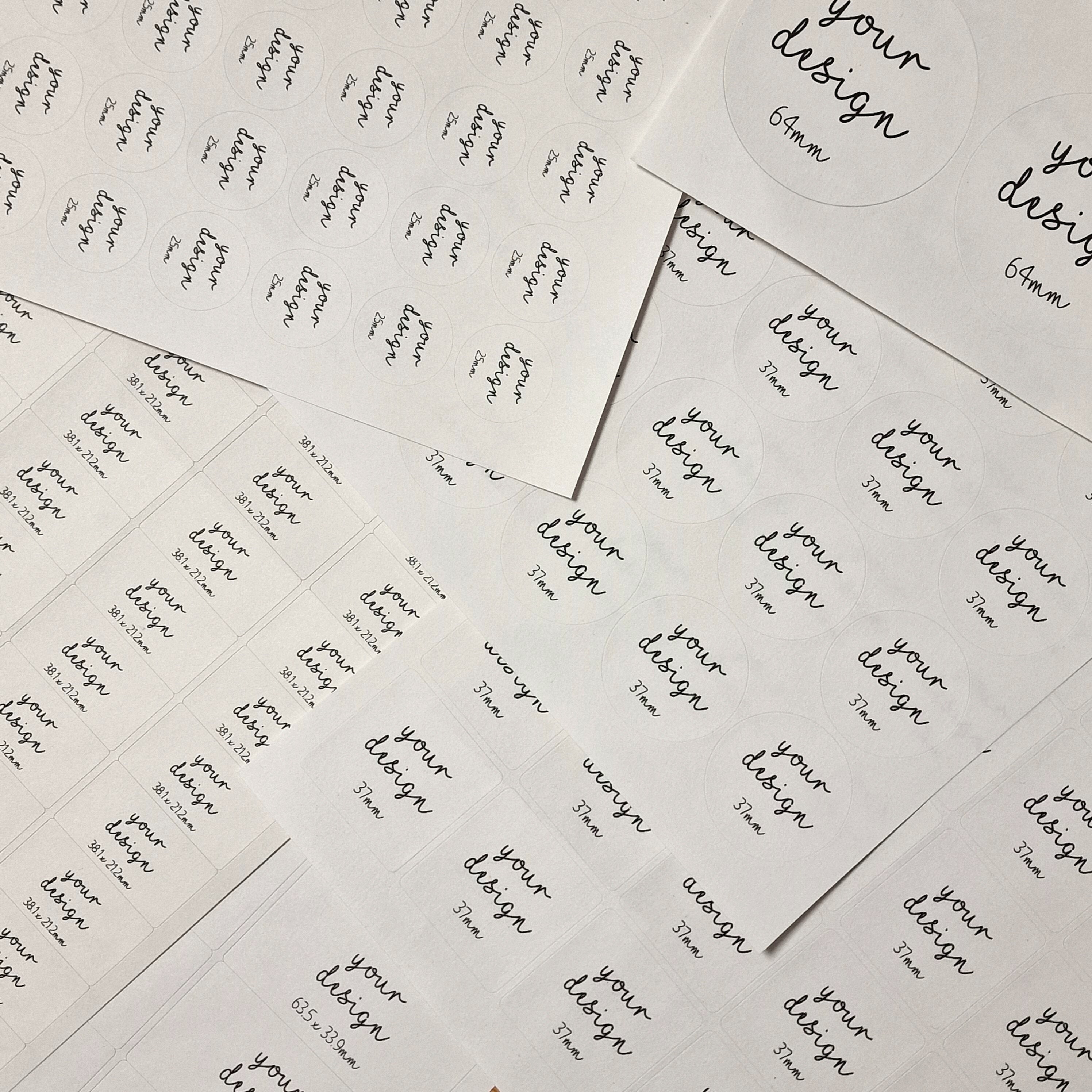 Biodegradable STICKERS, Eco-friendly LABELS, Custom Square Waterproof ...