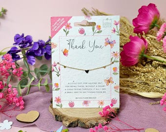 Little Moments - Thank You - Bracelet – Elegant, Thoughtful Jewellery with Plantable, Eco-Friendly Packaging.