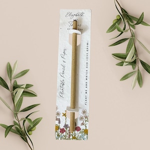 Bomboniera MATITA PIANTABILE con supporto in carta piantabile, bomboniera matrimonio, bomboniera, regalo, carta per semi biodegradabile ecologica - Fiori di campo