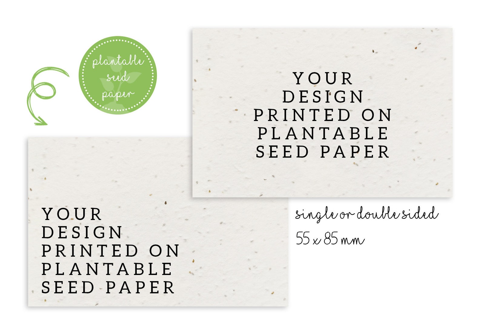Thick Business CARDS Seed Paper Cards Luxury BUSINESS Etsy