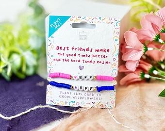 BFF Bracelet Set - Good Times -  Colourful and Fun Friendship Bracelets with Plantable, Eco-Friendly Packaging