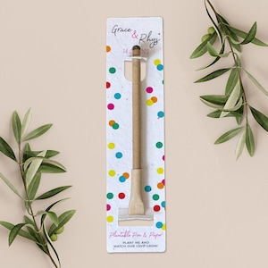 Bolígrafo para plantar con tarjeta de respaldo de papel plantable, obsequio de boda, obsequio, regalo, papel de semillas biodegradable y ecológico - Dotty About You