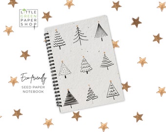 Eco-Friendly Plantable Seed Paper Christmas Notebook - A Sustainable Way to Write, Plant and Watch Your Wishes Grow - Rocking Around