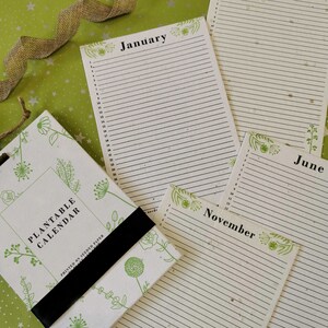 Seed Paper versatile PLANTABLE CALENDAR Grow Flowers, Christmas Gift, Luxury Present Idea Eco-friendly, Biodegradable, Sustainable image 5