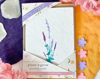 PLANTABLE Greeting Cards Multipack - Summer Meadow, eco-friendly, plant after use, grow wildflowers, A6 greeting cards