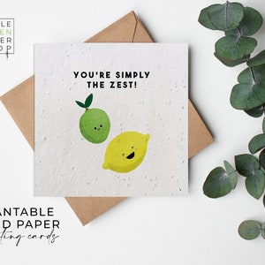 Plantable Flower Seed Paper Cards, Funny, Cute, Everyday card, Pun, Greeting, Gardening, Friends, Family, Eco-friendly, Biodegradable
