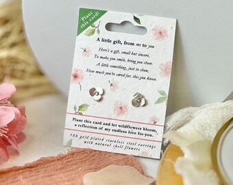 Blushing Blooms - Earrings – Elegant Jewellery with Plantable, Eco-Friendly Packaging.