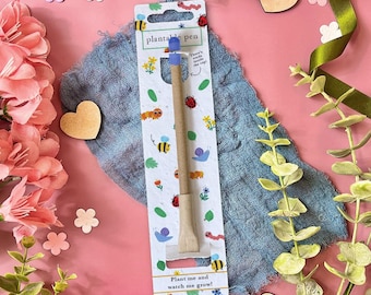 PLANTABLE PEN - Eco-friendly recycled pen with seeds, party bag filler, plantable, grow wildflowers, biodegradable, gift idea - Bug Bonanza