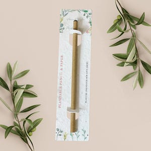 LÁPIZ PLANTABLE con tarjeta de respaldo de papel plantable, regalo de boda, obsequio, papel de semillas biodegradable ecológico - Eucalipto