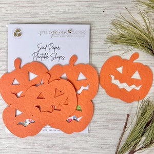 FORME assortite in carta semi PIANTABILE (confezione da 15) Biodegradabile Eco-Friendly - Arancio Zucca