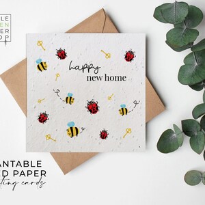Fleurs en papier pour semences, Cartes en papier pour semences, Carte pour graines de fleurs sauvages à planter, Cartes pour semences imprimées, Cadeau jardinage écologique - Maison neuve