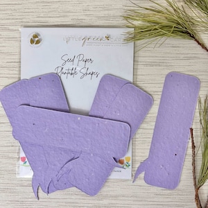 FORME Assortite Carta Semi PIANTABILE (confezione da 15) Biodegradabile Eco-Friendly - Nuvoletta Viola