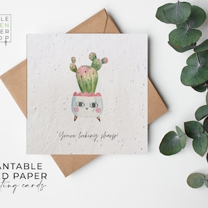 Pflanzenbare Blumen Saatpapier Karten - Geburtstag - Gut gemacht, Herzlichen Glückwunsch, Schön, Wortspiel, Witz, Freunde, Familie, umweltfreundlich, biologisch abbaubar
