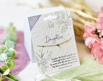 Pastel Petals - Daughter - Bracelet – Elegant, Thoughtful Jewellery with Plantable, Eco-Friendly Packaging.