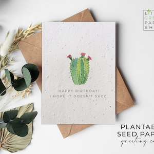 Cartes en papier de graines de fleurs à planter - Joyeux anniversaire - Salutation, jardinage, cadeau, félicitations, amis, famille, respectueux de l'environnement, biodégradable