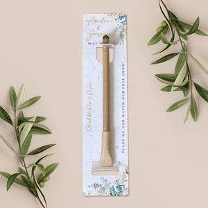 Bolígrafo para plantar con tarjeta de respaldo de papel para plantar, obsequio de boda, obsequio, regalo, papel de semillas biodegradable y ecológico - Saddleworth
