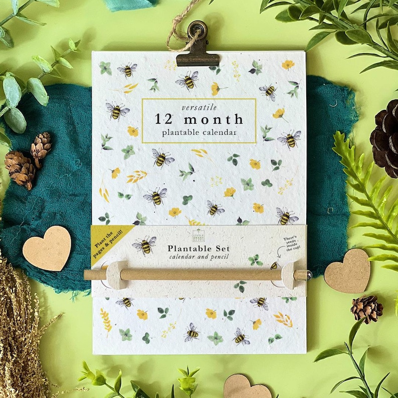 Eco-friendly Luxury Seed Paper Plantable Versatile 12 Month Calendar ...