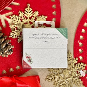 Segnaposto PIANTABILE - Pettirossi, ecologico, pianta dopo l'uso, coltiva fiori selvatici, Natale, biglietti da visita per feste, apparecchiature da tavola