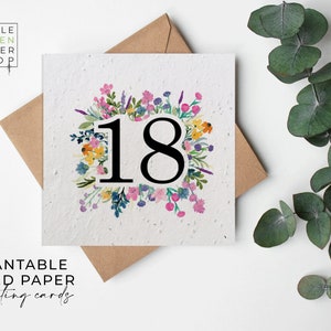 Papier de graines de FLEURS, cartes de papier de graines, carte de graines imprimées, cadeau de jardinage écologique - Summertime Meadow - 18