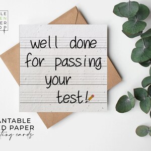 Papier semences FLOWER, cartes en papier semences, carte semences imprimées, cadeau de jardinage respectueux de l'environnement - lignes d'écriture - test bien fait