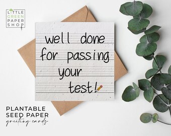FLOWER Seed Paper, Seed Paper Cards, Printed Seed Card, Eco-Friendly Gardening Gift- Writing Lines - Well Done Test