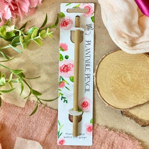 PLANTAARDIG POTLOOD - Milieuvriendelijk potlood met zaden, attent cadeau, planten na gebruik, wilde bloemen laten groeien, valentijnscadeau - Love in Bloom