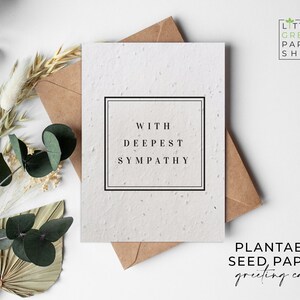 Pflanzenbare Blumen SaatpapierKarten A6 - Sympathy - Sorry, Verlust, Beileid, Freunde, Familie, Gruß, Gartenarbeit, umweltfreundlich, biologisch abbaubar