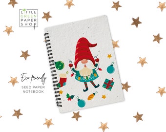 Eco-Friendly Plantable Seed Paper Christmas Notebook - A Sustainable Way to Write, Plant and Watch Your Wishes Grow - Santa's Little Helpers