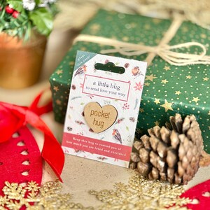 POCKET HUG con biglietto PIANTABILE - Pettirossi, ecologico, pianta dopo l'uso, fai crescere fiori selvatici, Natale, piccolo regalo, regalo premuroso