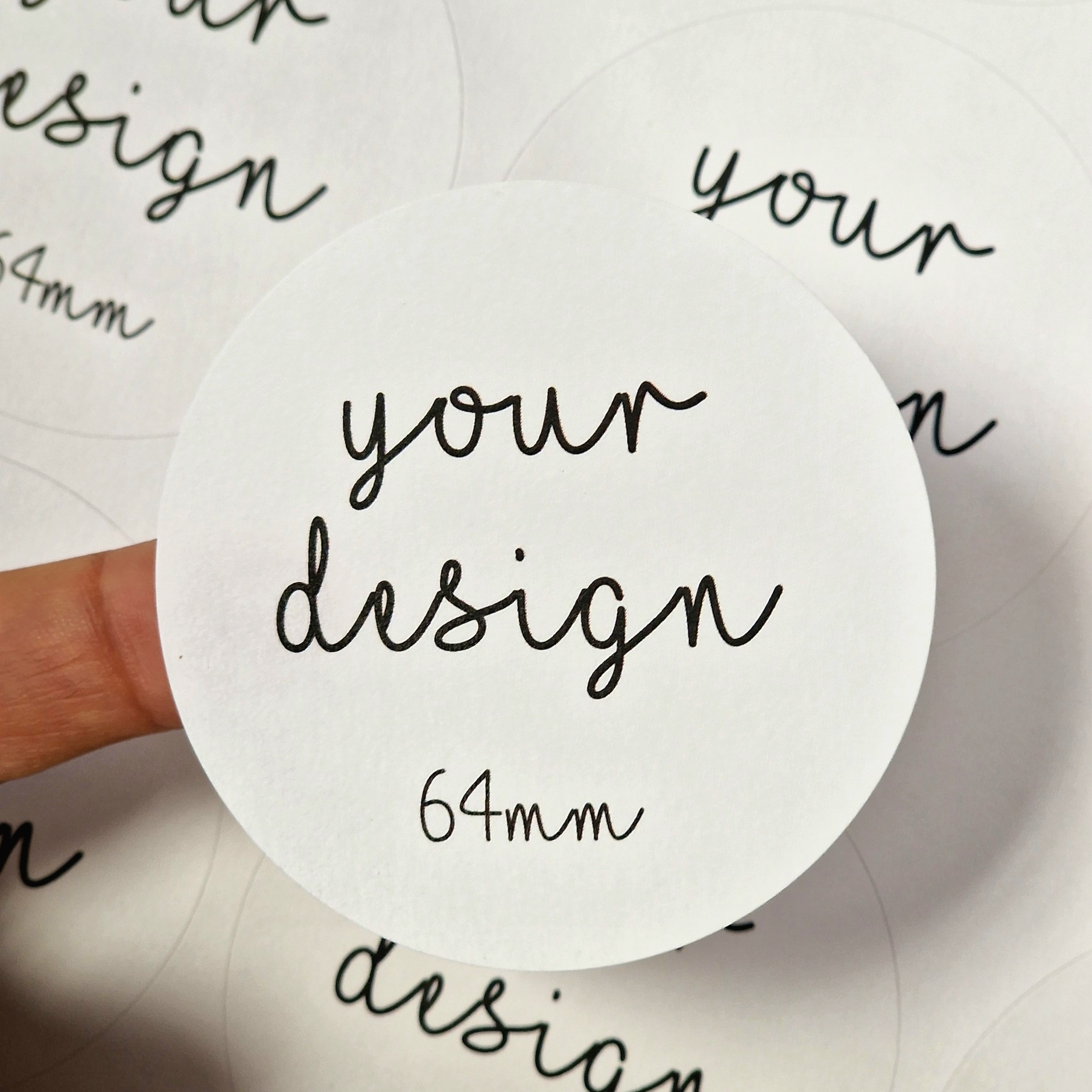 Biodegradable Eco-friendly Custom Round Stickers Waterproof - 25mm 38mm ...