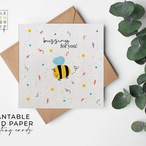 Fleurs en papier pour graines, cartes en papier pour graines, fleurs sauvages pour graines à planter, carte pour graines imprimées, cadeau jardinage respectueux de l'environnement - Le buzz