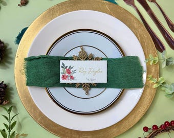 Plantable Seed Paper Wedding Place Cards | Eco Friendly Biodegradable Stationery |  Winterberry