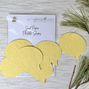 FORME Assortite Carta Semi PIANTABILE (confezione da 15) Biodegradabile Eco-Friendly - Nuvoletta Gialla