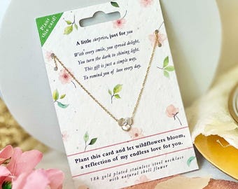 Blushing Blooms- Necklace – Elegant Jewellery with Plantable, Eco-Friendly Packaging.