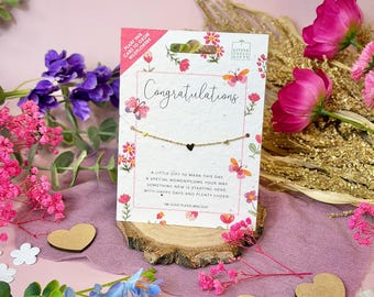 Little Moments - Congratulations - Bracelet – Elegant, Thoughtful Jewellery with Plantable, Eco-Friendly Packaging.