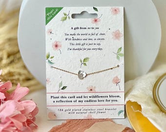 Blushing Blooms - Bracelet – Elegant Jewellery with Plantable, Eco-Friendly Packaging.
