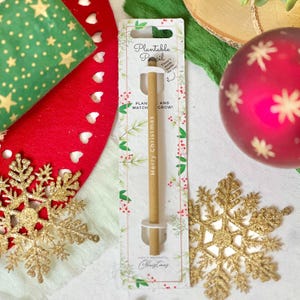 PLANTABLE PENCIL-Eco-friendly pencil with seeds, party bag filler, plant after use, grow wildflowers, eco xmas gift- Mistletoe