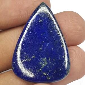 Natural Blue Lapis Lazuli Gemstone Flat Back Stone Lapis Lazuli Crystal Cabochon for Jewelry Making, Crafts, Pear Shape Cabochon