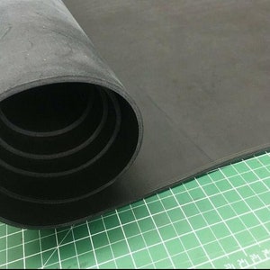Leather piece buffalo leather natural leather | blank leather | thick leather 2-2.5 mm or 3.5-4.0 mm black vegetable tanned leather plate for DIY crafting