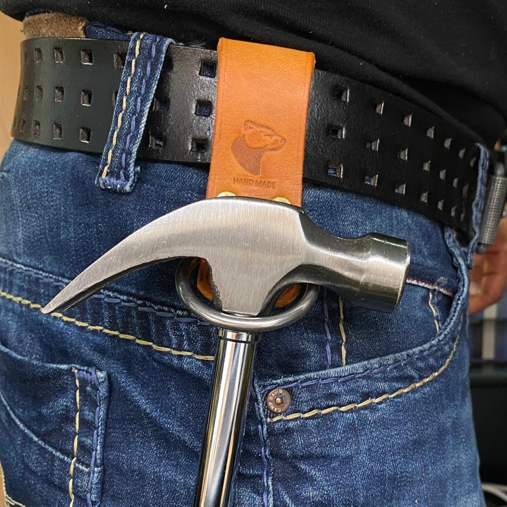 Belt Loop Leather Keychain Coupling Loop Hammer Holder Tool Etsy