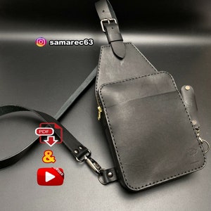 Bauchtasche Sling Bag / PDF Schnittmuster / Video Anleitung -  Digital Template and Video Tutorial