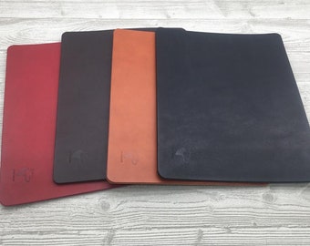 PREMIUM Mousepad Büffelleder echt Leder  Stärke/Dicke ca. 3,5 mm  Handgemacht  Farbe nach Auswahl