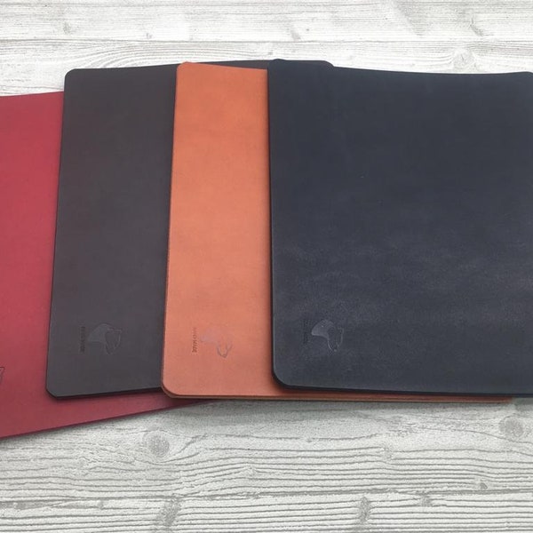 PREMIUM Mousepad Büffelleder echt Leder  Stärke/Dicke ca. 3,5 mm  Handgemacht  Farbe nach Auswahl