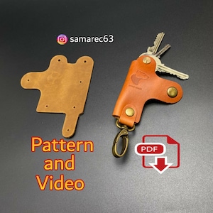 Leather Key Case / Keychain PDF Digital Content / Sewing Instructions (Video)