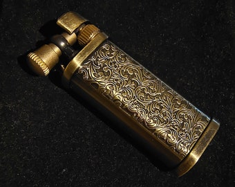1920s English Gangster Lighter: Slim Vintage Petrol Lighter, Roaring 20s Style
