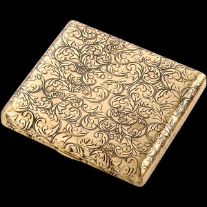 Brass Cigarette Case | 118g Vintage Card Holder, 20 Stick Full-Size Wallet | Groomsman Gift Antique