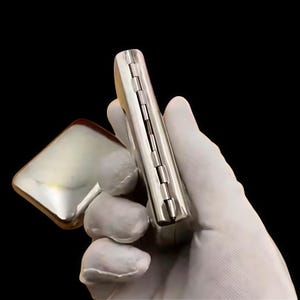 Luxury Cupronickel Cigarette Case | Polished Silver Finish, Dent-Resistant Hard-Shell, Heirloom Groomsman Gift for Him image 6