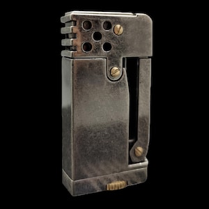 Vintage Windproof Lighter | Brass Trench Style, One-Touch Push Button Kerosene | WW1 Military Gift for Him, Dad, Collector