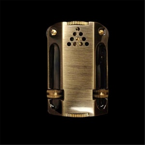 Cowboy Bebop Double Flint Lighter, Heavy Solid Brass Mechanical Lighter, Spike Spiegel Anime Gift, Sci-Fi Collector&#39;s Item